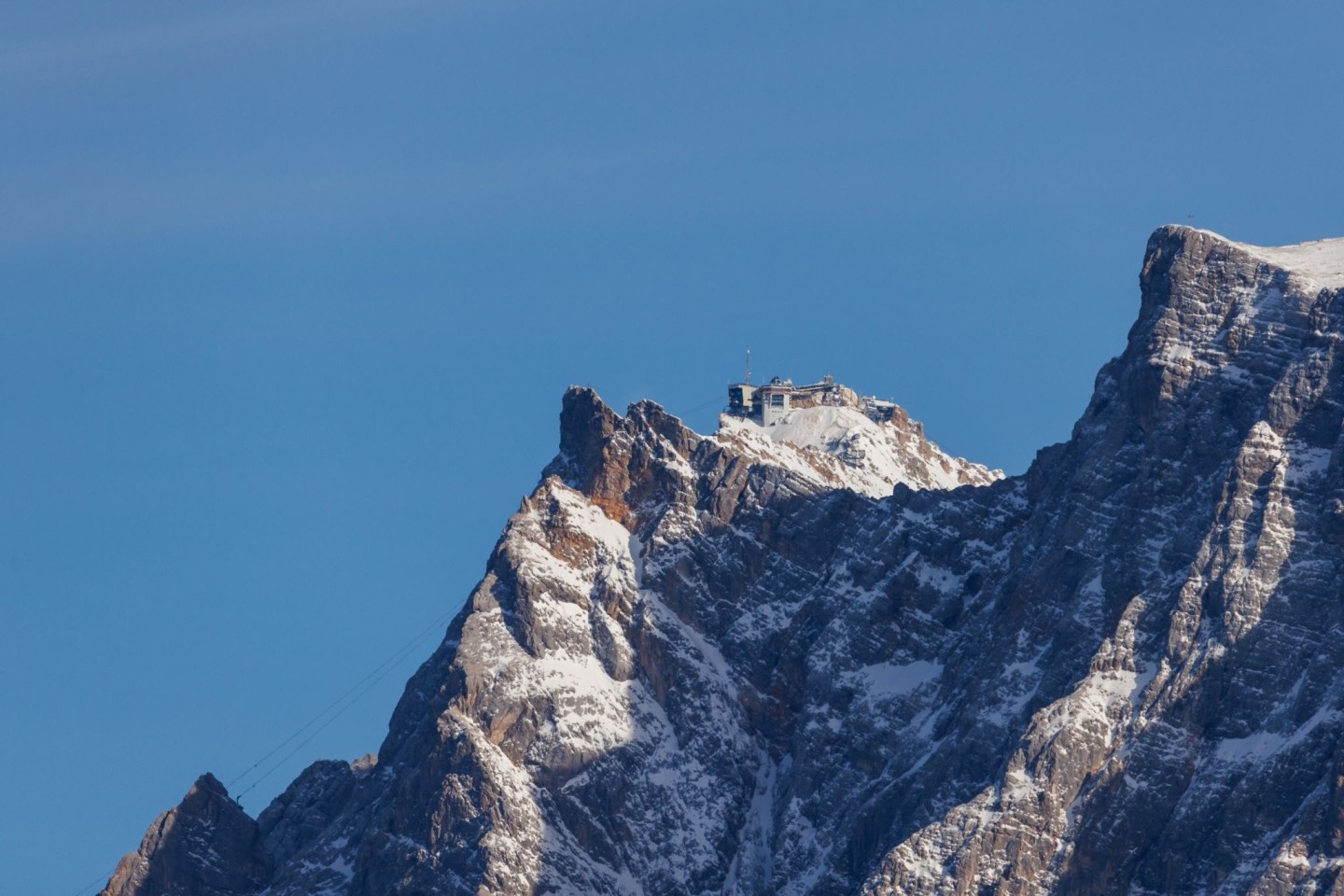 Blick aus Österreich auf die Zugspitze.